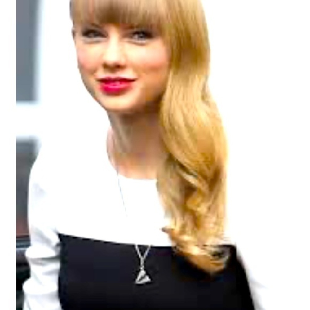 Taylor Swift  Silver Paper Plane Necklace
